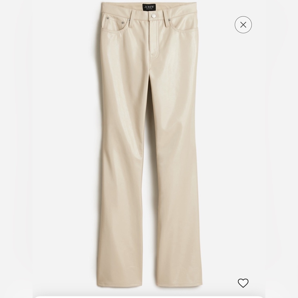 J. Crew Demi Boot Pant in Faux Patent Leather
